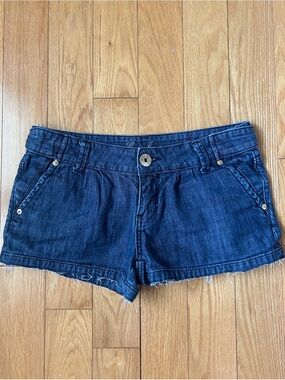 Guess Dark Blue Denim Low-rise Shorts